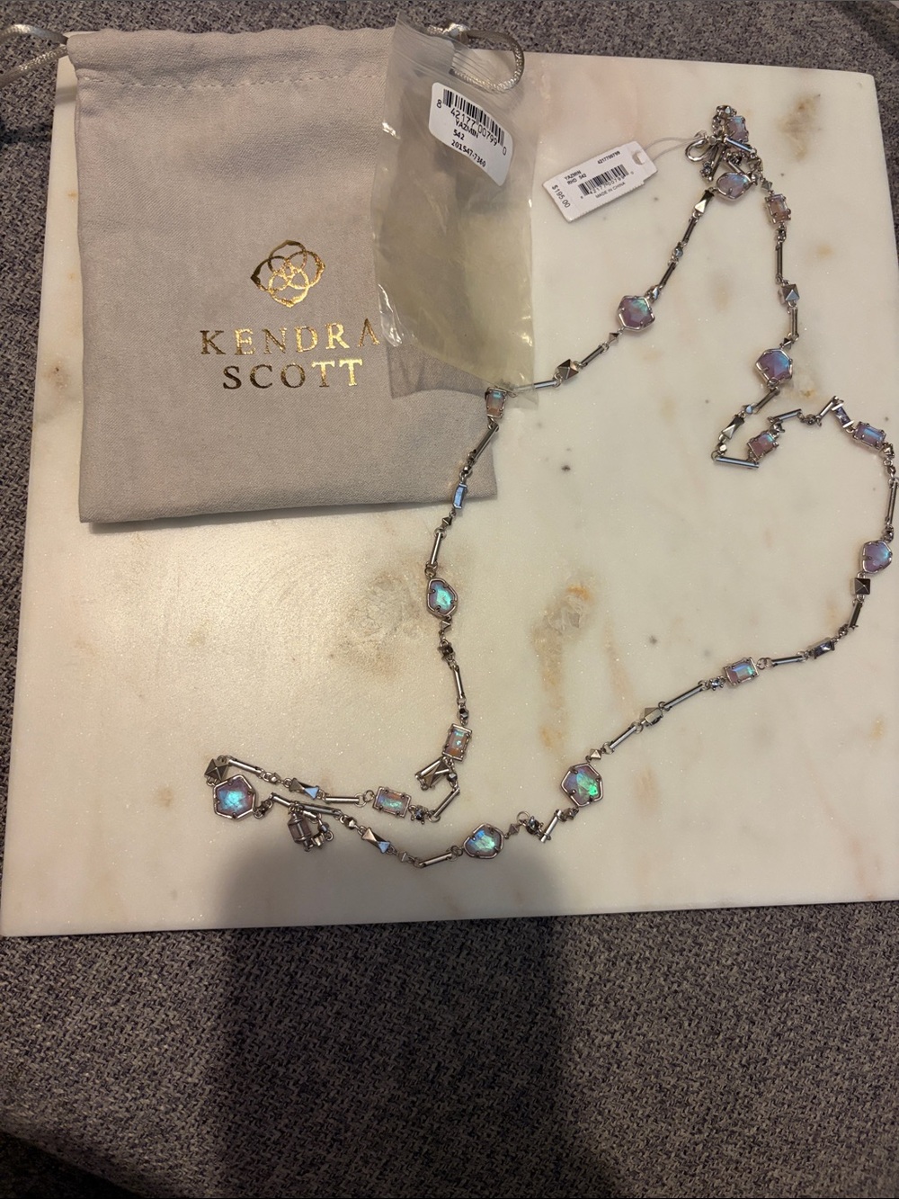 Kendra Scott Yazmin 39”  Iridescent Long Station Necklace